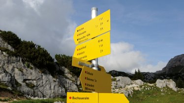 Signpost in the Rofan Mountains, © Tirol Werbung/Laurin Moser