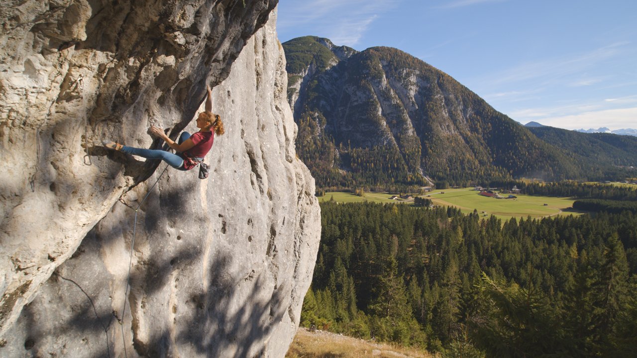 Climbing route "Puls 2000" in the Chinesische Mauer climbing area, © Alpsolut