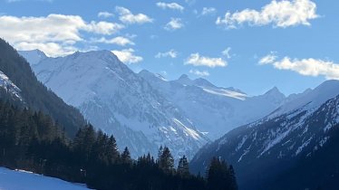 Winter-Blick aus Küche teileinwärts