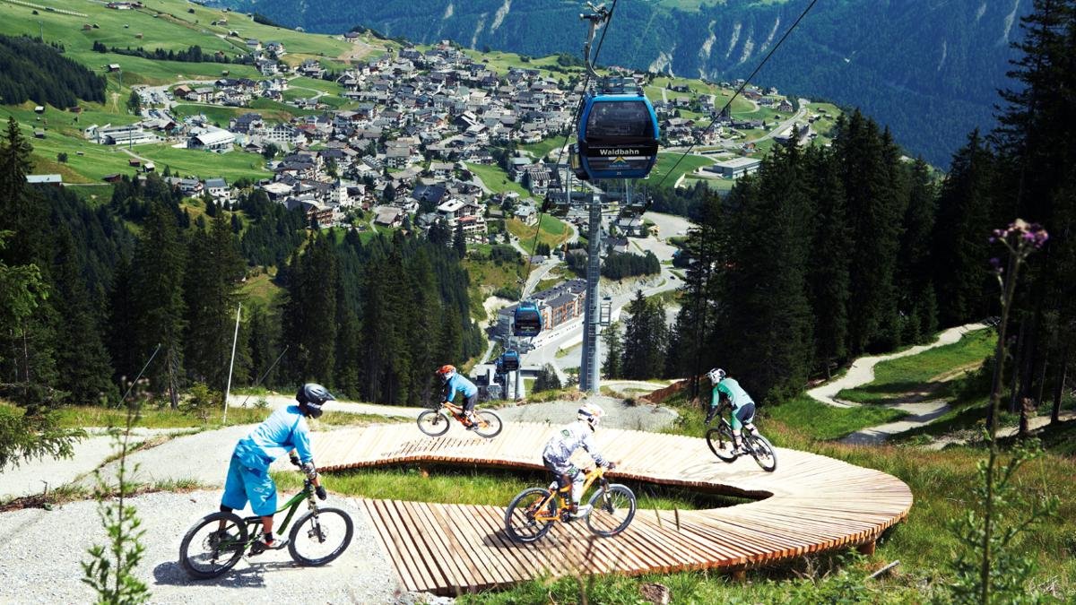 The Bikepark Fiss is the ideal place for riders of all ages and abilities to improve their skills on two wheels, from an easy Kids’ Park to a Training Area and challenging Dirt Park., © Christian Waldegger