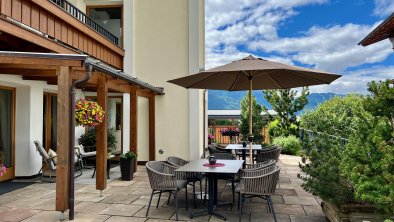 Terrace with tables and chairs