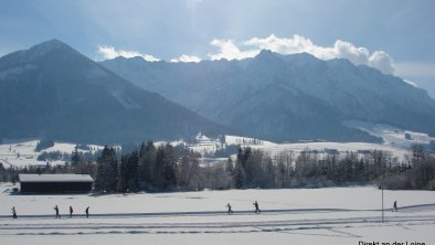 Loipe an der Gartenwohnung Walchsee