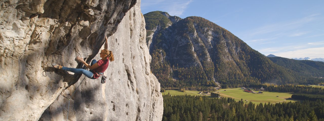 Climbing route "Puls 2000" in the Chinesische Mauer climbing area, © Alpsolut