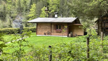 Hütte Waldzeit im Sommer