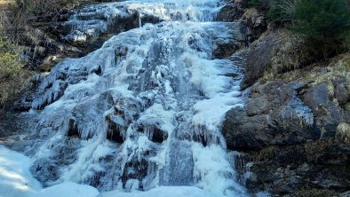 Harter Schleierwasserfall Winter