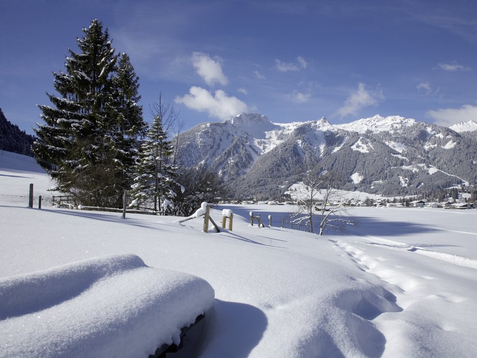 Winter in the region around the Reutte Nature Park, © Naturparkregion Reutte