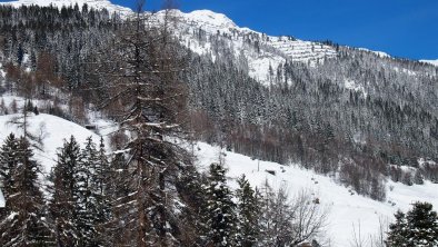 Ausblick auf die verschneiten Berge