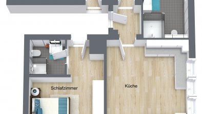 Grundriss Appartement Wetterstein 3 Schlafzimmer