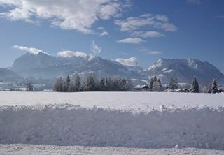 Ausblick Kaiser - Ferienwohnung Waldesruh Winter