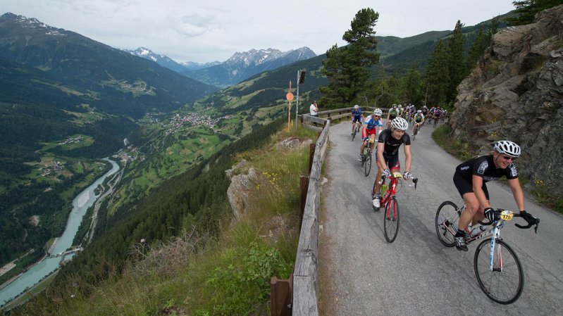 About 1,000 riders compete in the 600K ride, which spans major Alpine mountain passes, © Uwe Geissler