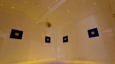 Steam sauna with starry sky