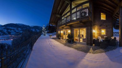 Nachtansicht Chalet, © Logenplatz Zillertal