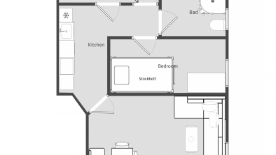 Appartement 4/ 1 Doppelzimmer+1 Zi mit Etagenbett