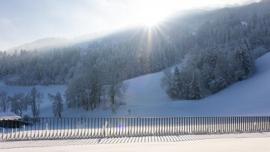 Bergwinter - Blick von der Terrasse