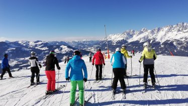 Skifahren mit Freunden