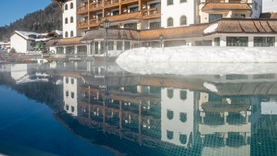 Infinity pool at the Jagdschlössl hotel