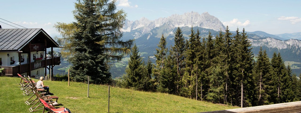 View from the terrace at the Angerer Alm