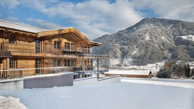 Hausansicht Winter_Chalet WildRuh_Ried im Zillerta