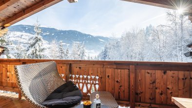 Ausblick Jungwald im Bergwinter