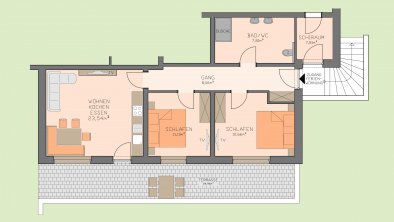 Sketch of the holiday flat, © Familie Steirer