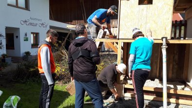 Lageplanbesprechung für den neuen Spielplatz