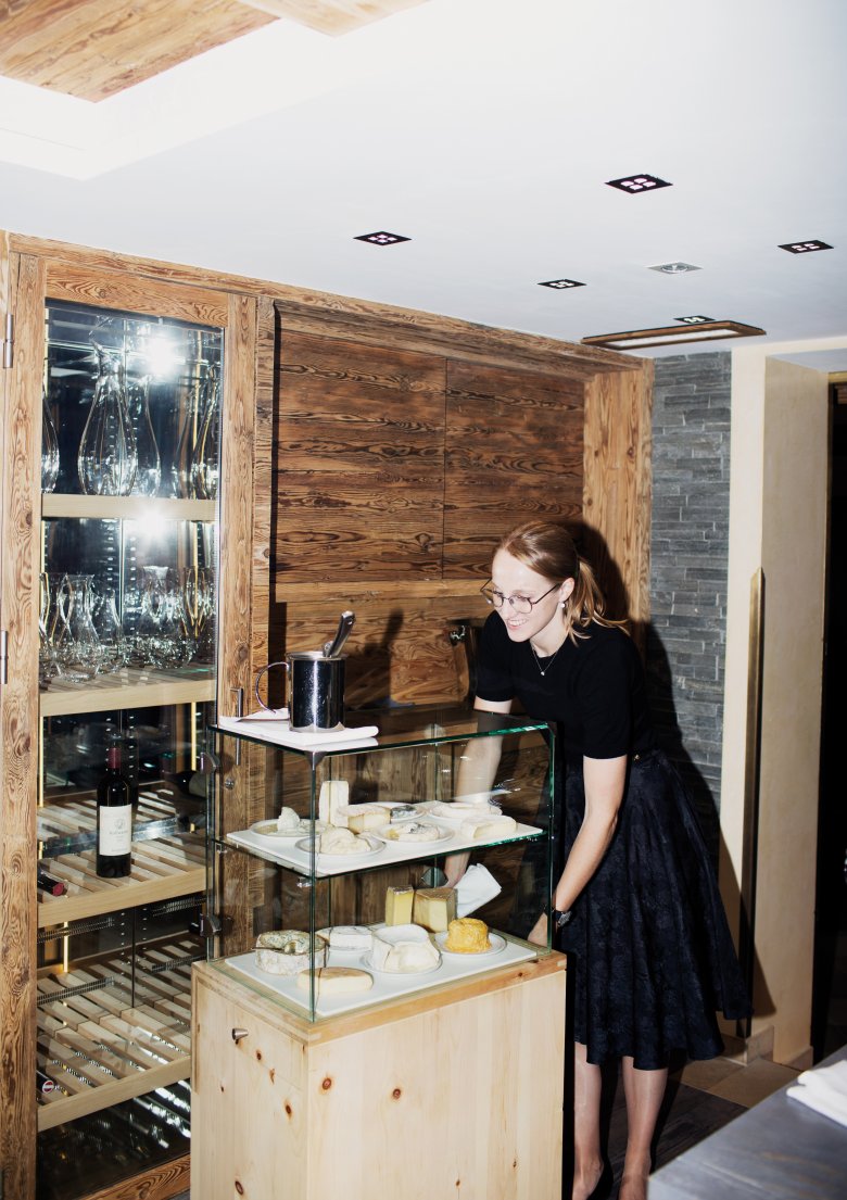 Say cheese! The climate-controlled cheese trolley is wheeled out after the main courses at St&uuml;va.