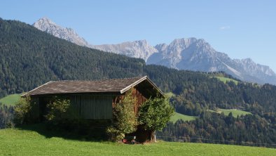 unser Heustadl in der Herbstsonne