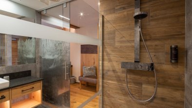 Spacious bath room with accessible shower