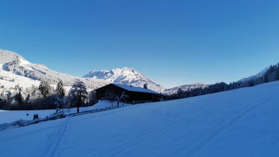 Mit den Skiern zurück zum Hansenhof