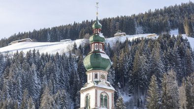 Winterlandschaft Oberau Kirchturm Rechte Wildschön