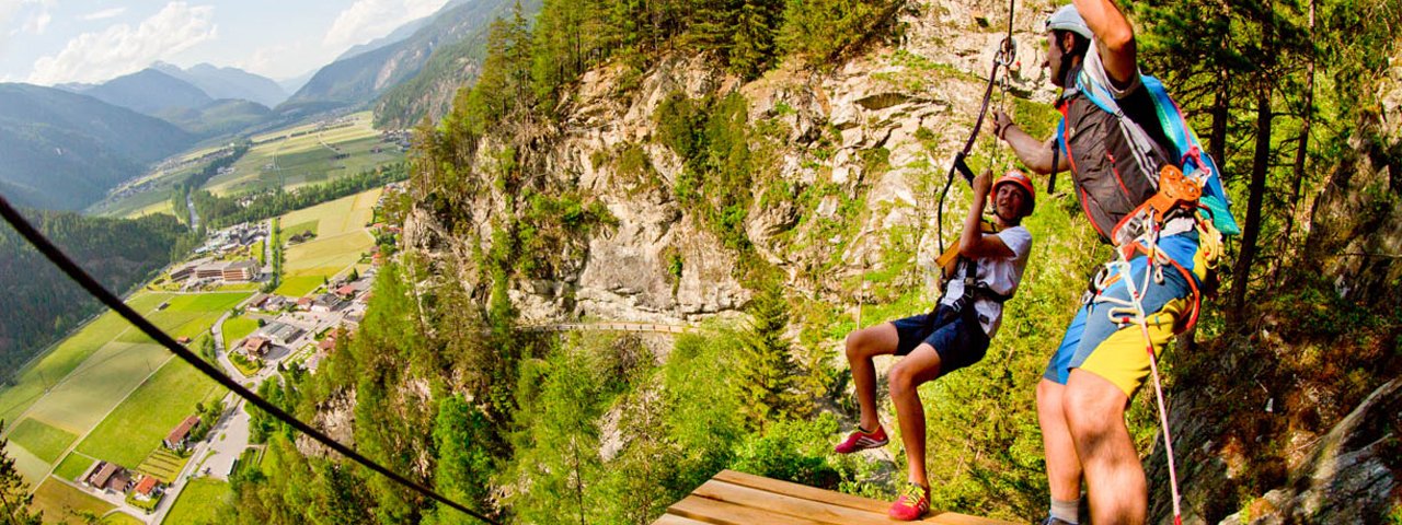 Längenfeld Zipline & High Ropes Park, © Ötztal Tourismus/Riml