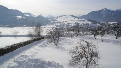 Ferienwohnung Ager Thiersee Aussicht im Winter