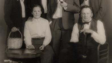 Family picture with historic costumes ca 1978