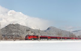 Railjet by Austrian Railways in the Winter, © Tirol Werbung/Robert Pupeter