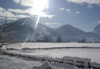 Ausblick Unterberg Ferienwohnung Waldesruh Winter