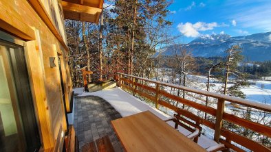 Terrasse mit Schnee