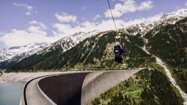 Flying Fox Zipline Tour at Schlegeis Reservoir, © David Keusch