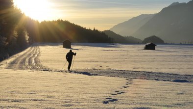 Kramsach, Moosen, Sonnenuntergang, Langlaufloipe,