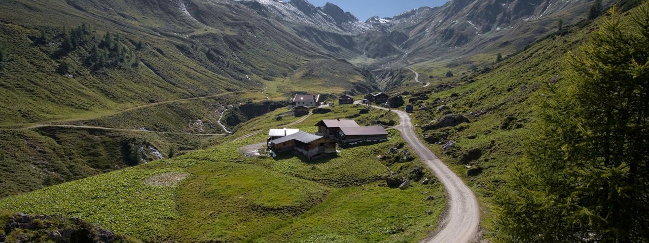 The dairy is located at the pretty Junsalm hut, © Tirol Werbung / Maren Krings