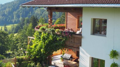 Blick vom Garten, FeWo im Obergeschoß