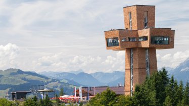 Jakobskreuz Cross atop the Summit of Buchensteinwand Mountain in Pillersee Valley, © Bergbahn Pillersee