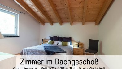 Schlafzimmer 1 im Dachgeschoß, © Elke Holzknecht