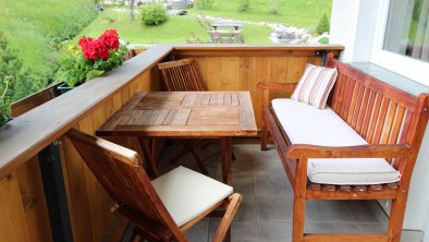 Landhaus Mair, Top 2, Balkon mit Blick Garten