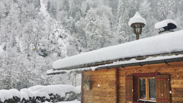 Hütte Waldzeit im Winter