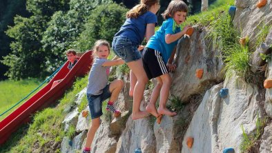 Children's adventure playground - climbing wall