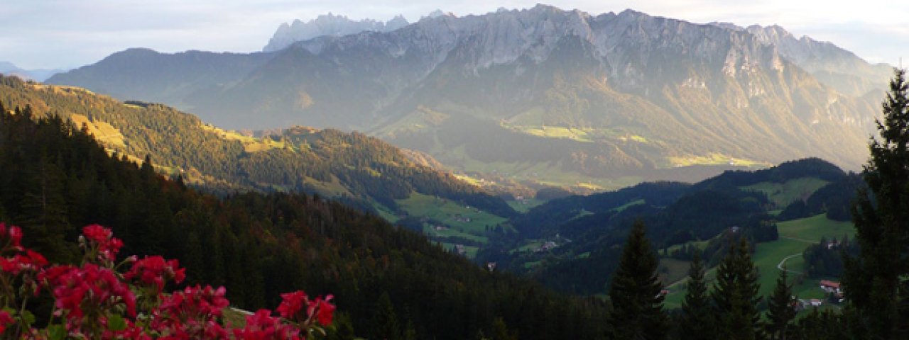 Looking towards the Wilder Kaiser Mountains, © Spitzsteinhaus