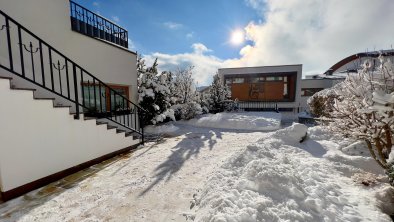 Forecourt in winter