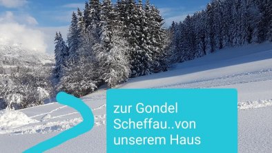 2019 Start vor unserem Haus mit den Skiern