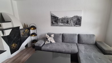 Wohnzimmer mit Kachelofen, © Familie Fießmann