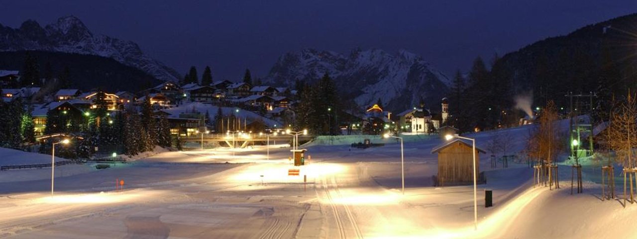 The floodlit cross-country skiing trail (A1) in Seefeld, © Region Seefeld